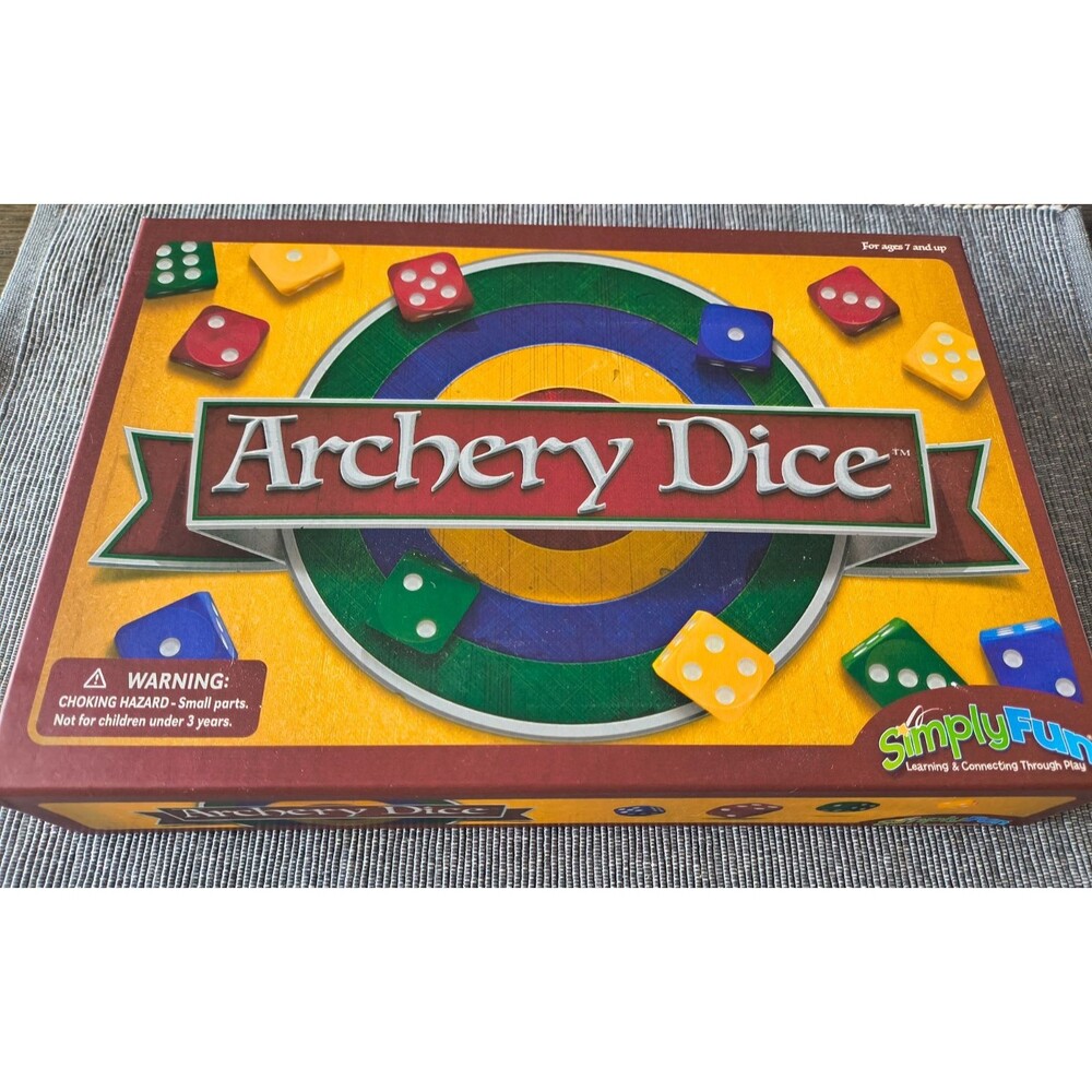 Simply Fun Archery Dice Board Game with Bullseye Target  New without Tags